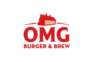 OMG Burger and Brew Restaurant logo design company