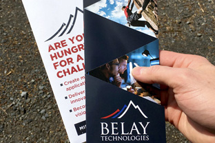 Belay Tech company recruiting brochure