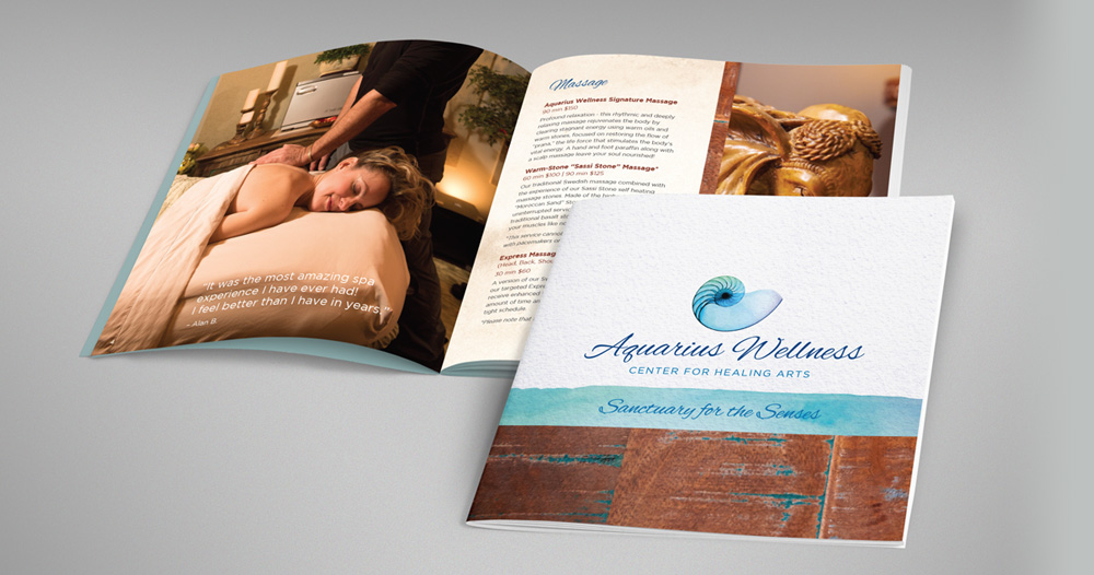 Aquarius square brochure design