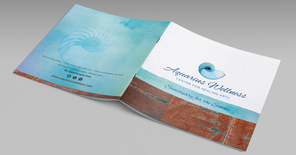 Aquarius square brochure design