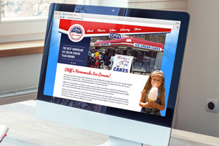 New Jersey Ice Cream parlor website and brochure