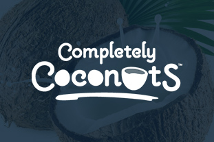 coconut beverage and food brand packaging