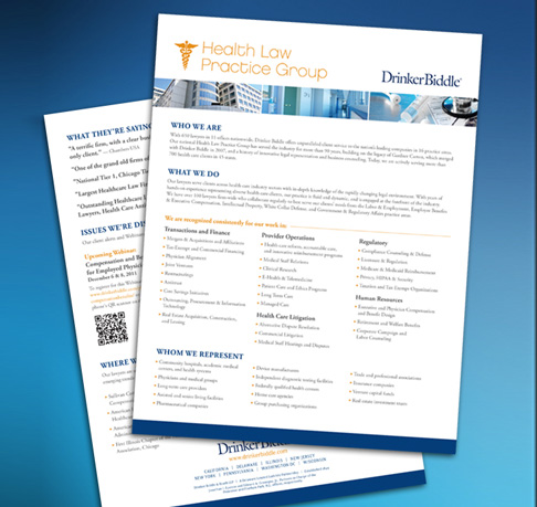 law firm sell sheet design