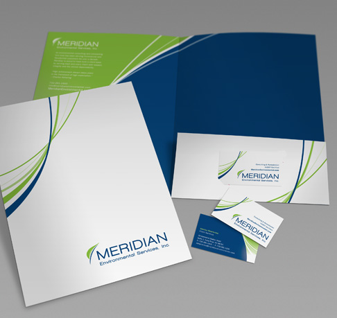 meridian environmental company folder design