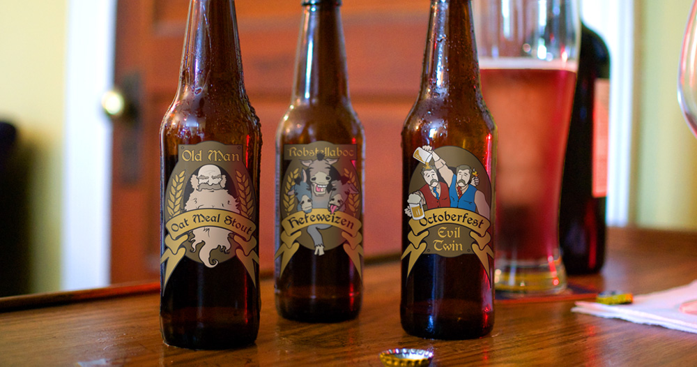 beer label design & illustration