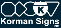 korman signs manufacturing branding