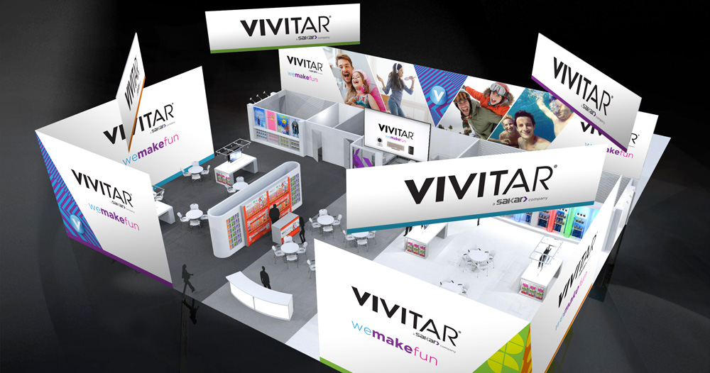 vivitar technology trade show booth design