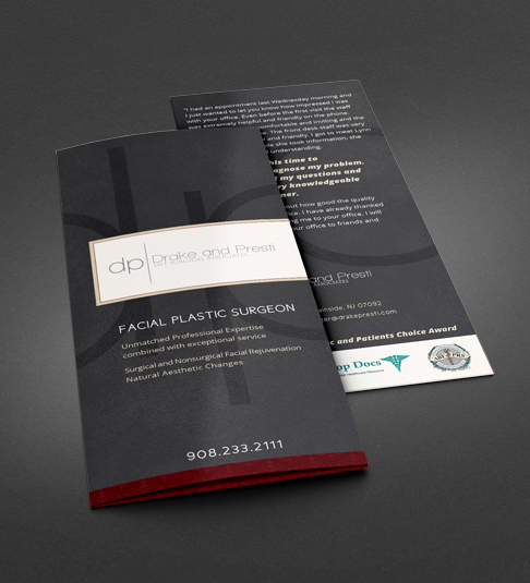 medical plastic surgeon tri-fold brochure design agency