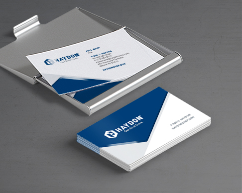 business card design for manufacturing company Haydon Corporation