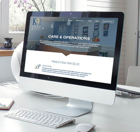 custom responsive website design for K9 Resorts Franchise inner page