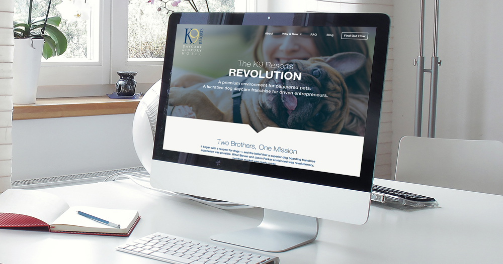 custom responsive website design for K9 Resorts Franchise