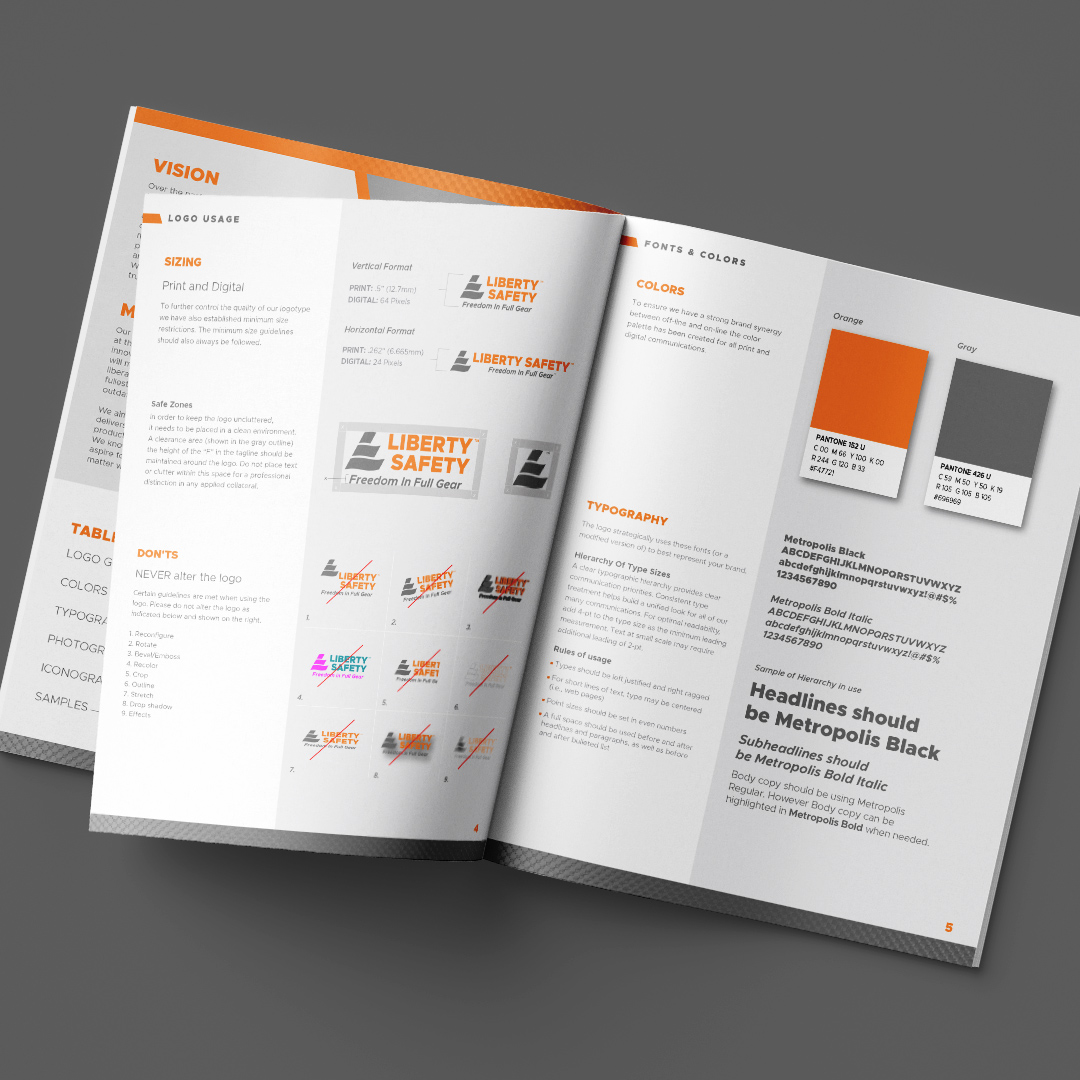safety products company branding guidelines design