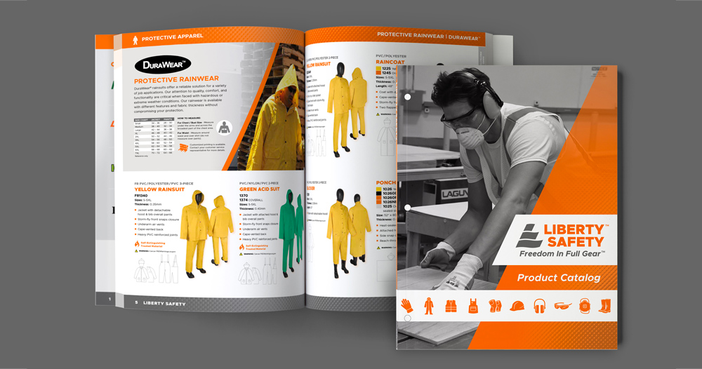 Manufacturing safety product catalog design and production