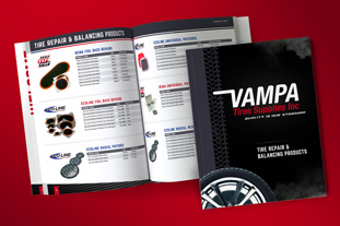 tire and auto parts products catalog design agency