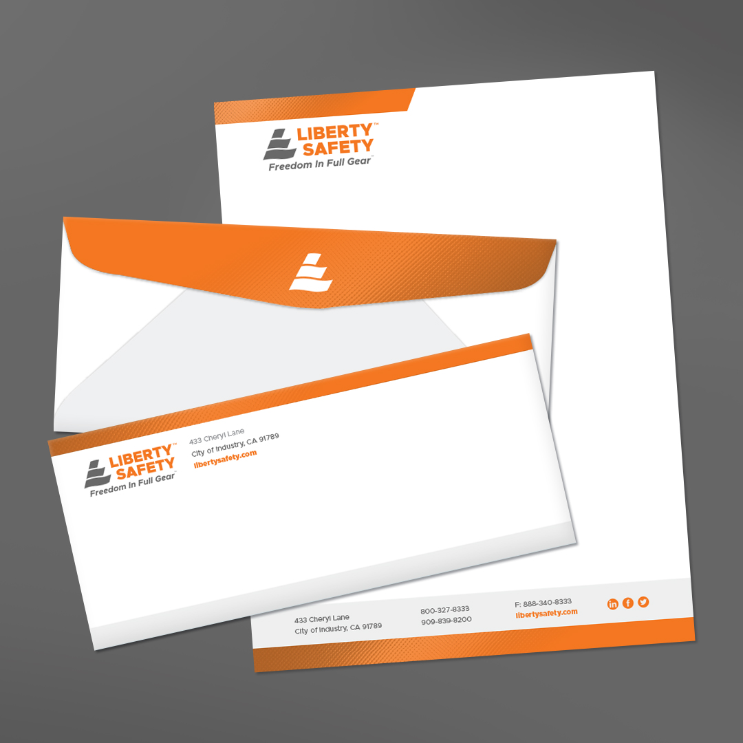 safety products company branding stationery design