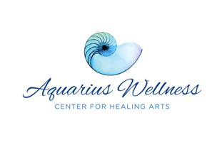 Aquarius Wellness spa and wellness center logo design