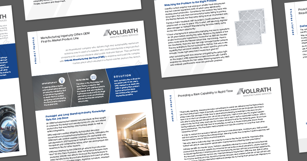 Vollrath Manufacturing case studies design