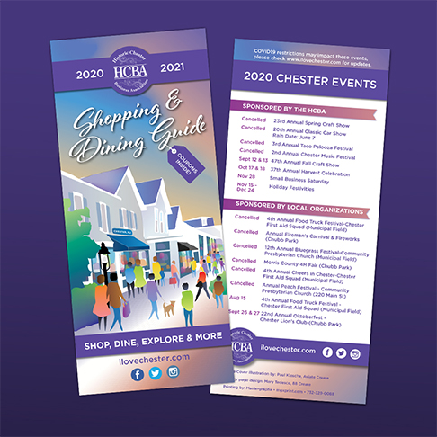 Community event guide Chester NJ Pamphlet Brochure Design