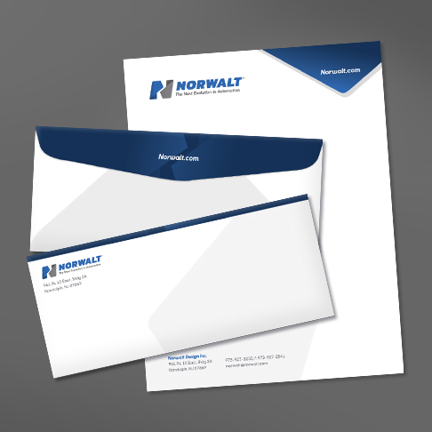 letterhead and envelope stationery design for fabrication manufacturing company
