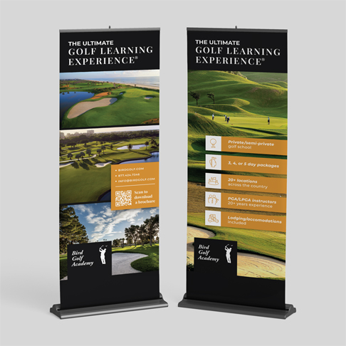 Bird Golf Academy Travel Banner Design