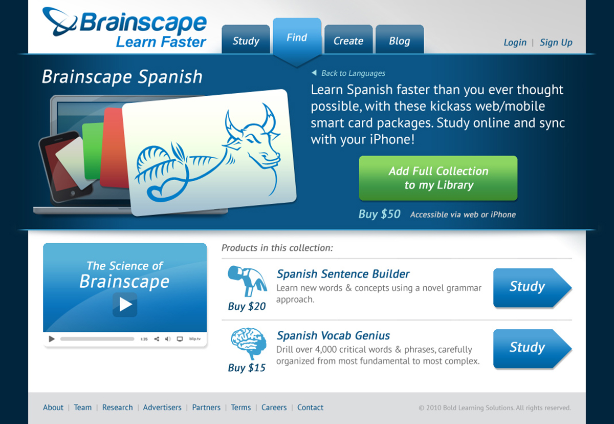learning software website design