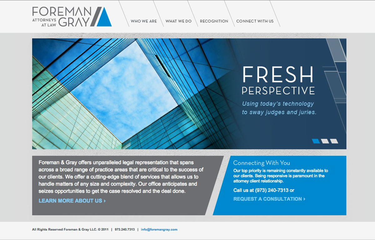Foreman and Gray law firm website design