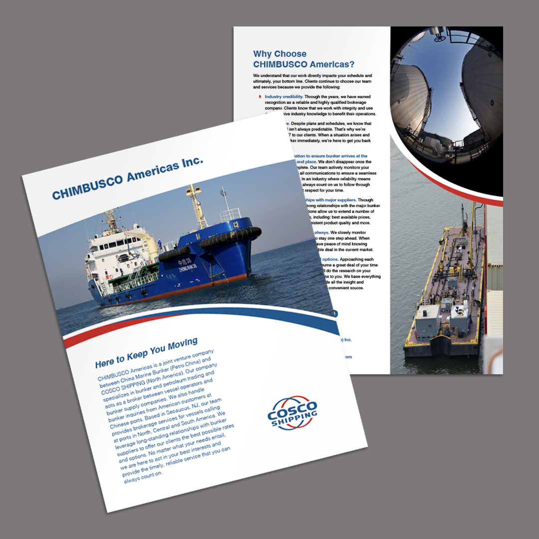 shipping company brochure design