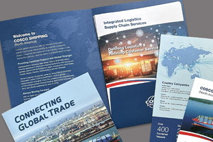 International shipping company brochure writing and design