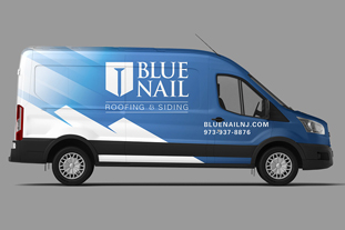 exterior roofing contractor vehicle wrap