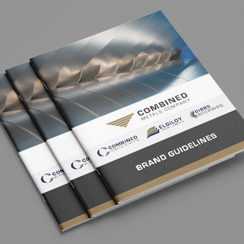 brand guideline cover for metal manufacturing company