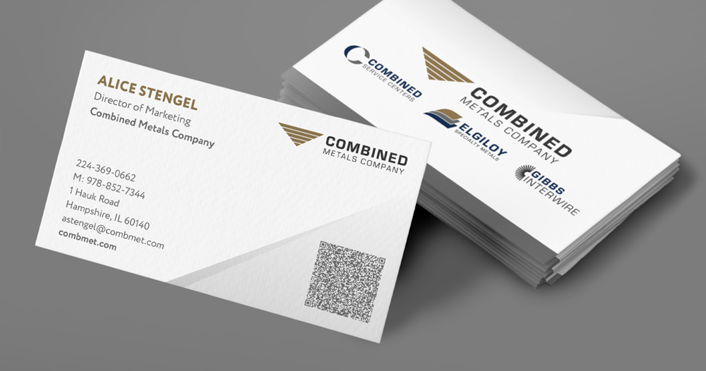 CMC metal manufacturing business card design