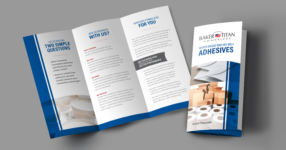 Baker-Titan Adhesives brochure design