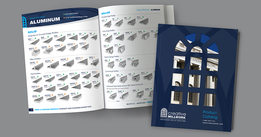 Creative Millwork product catalog design