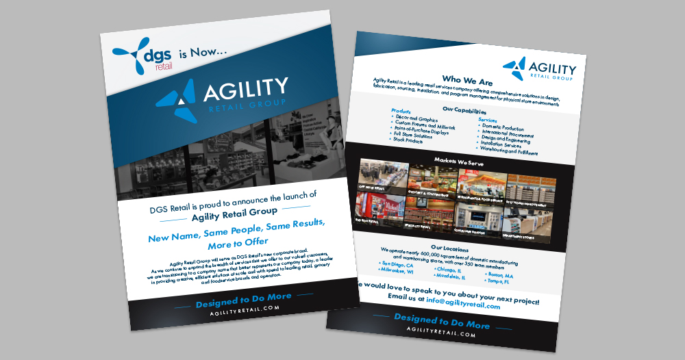 Agility Retail Group Brand Launch Flyer Design