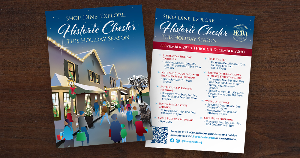 HCBA holiday postcard design