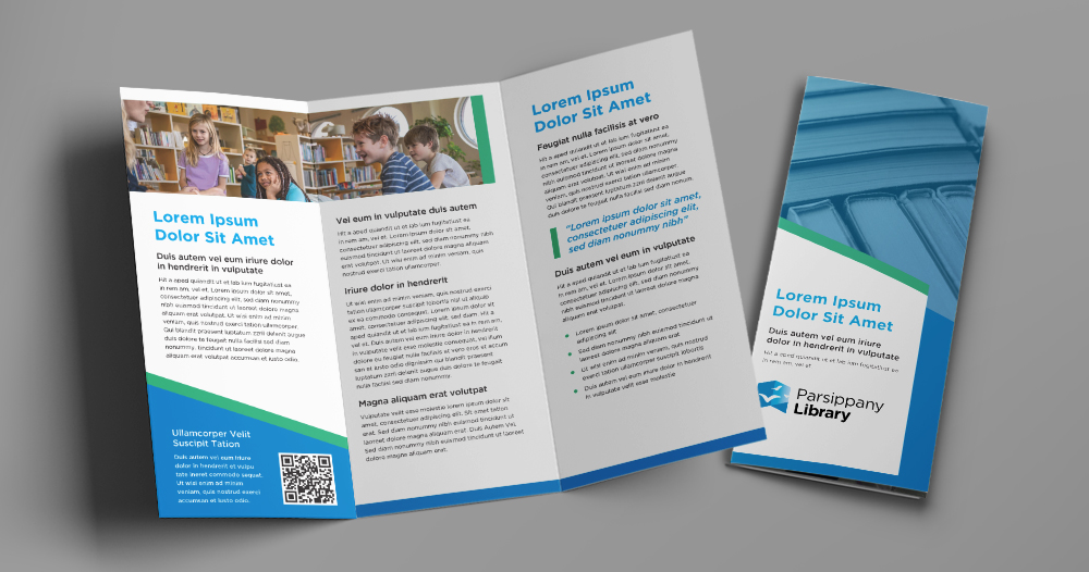 public library brochure template design