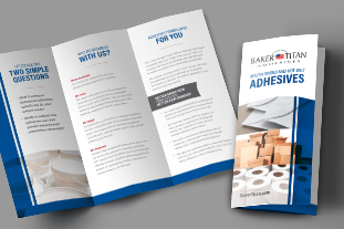 adhesive manufacturing brochure design