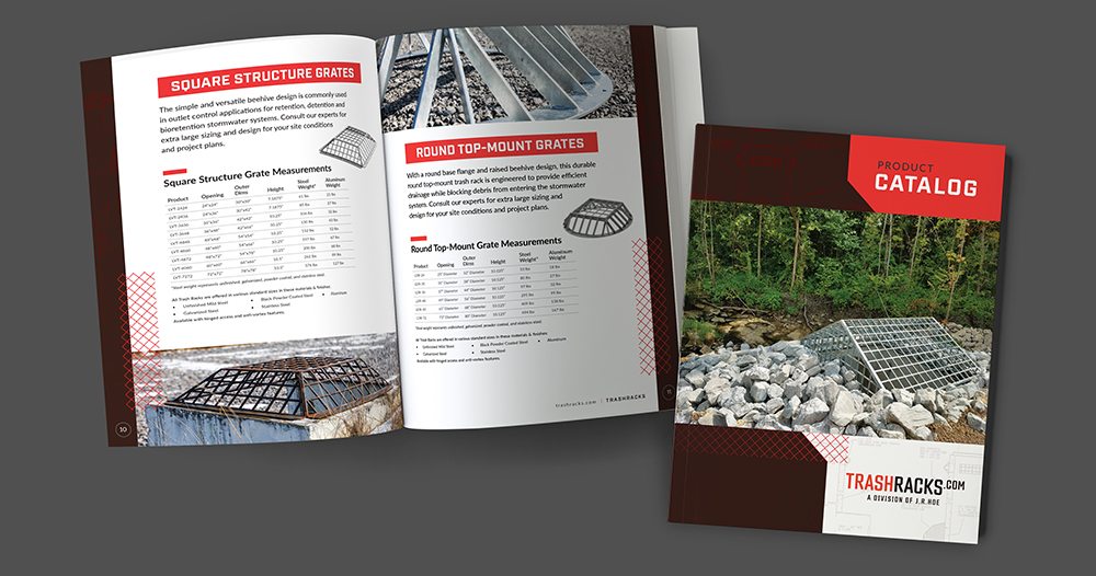 JR Hoe metal Manufacturing trash racks catalog Design