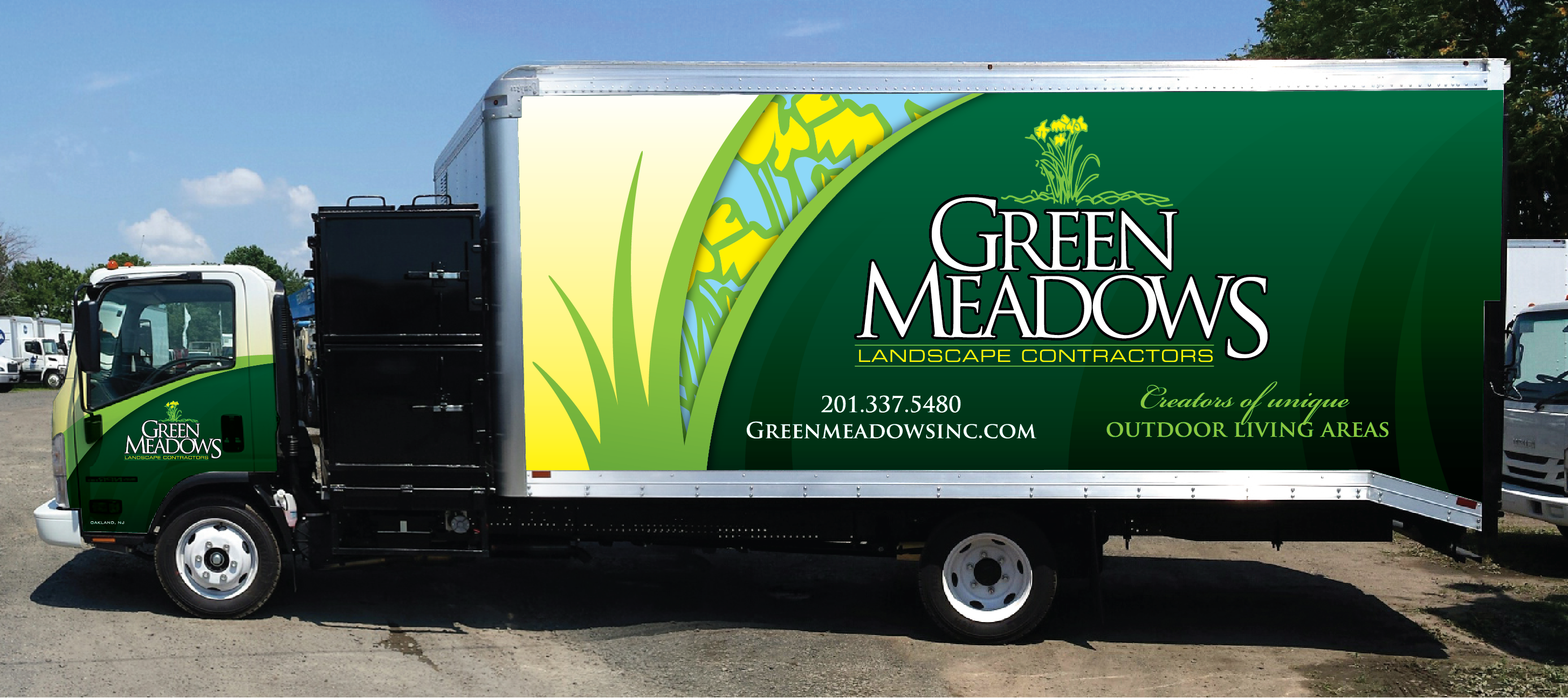 LAndscaping contracting Truck wrap design