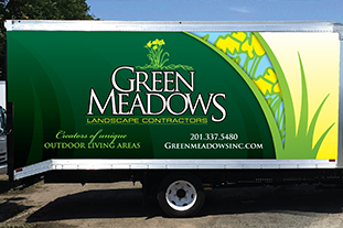 landscaping contracting home services truck wrap design