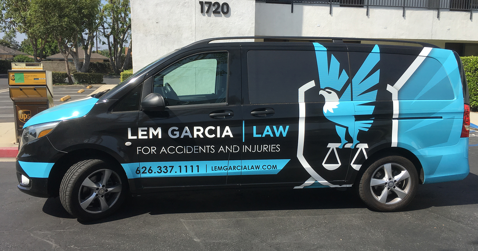 law group injury accident Truck van vehicle wrap design