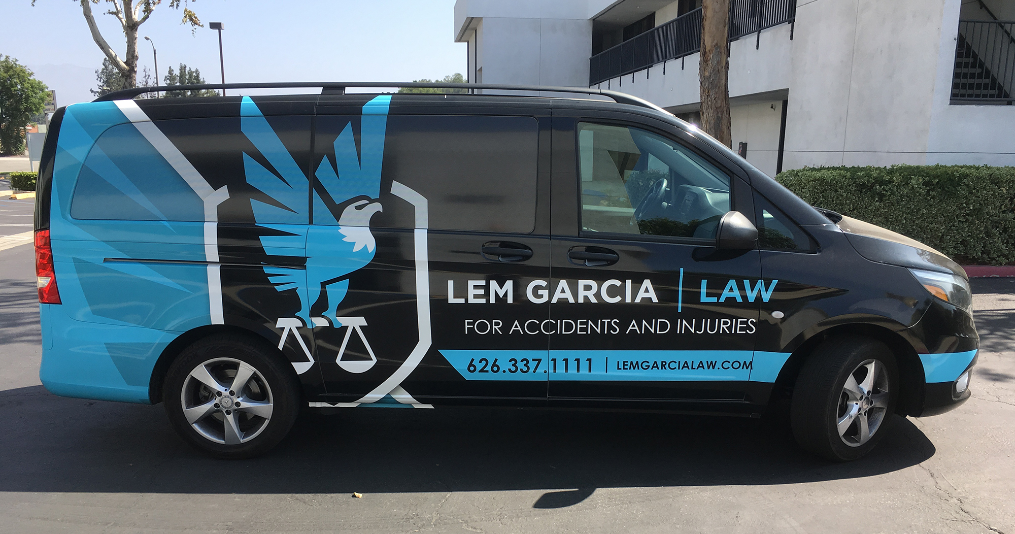 law group accident injury Truck van vehicle wrap design