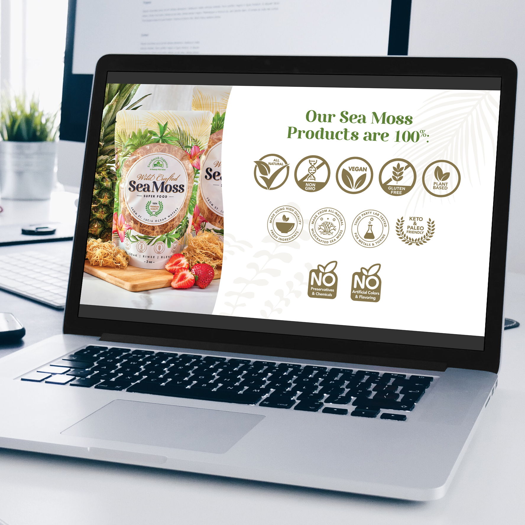 Eversmith Organics Sea Moss Powerpoint Presentation Design