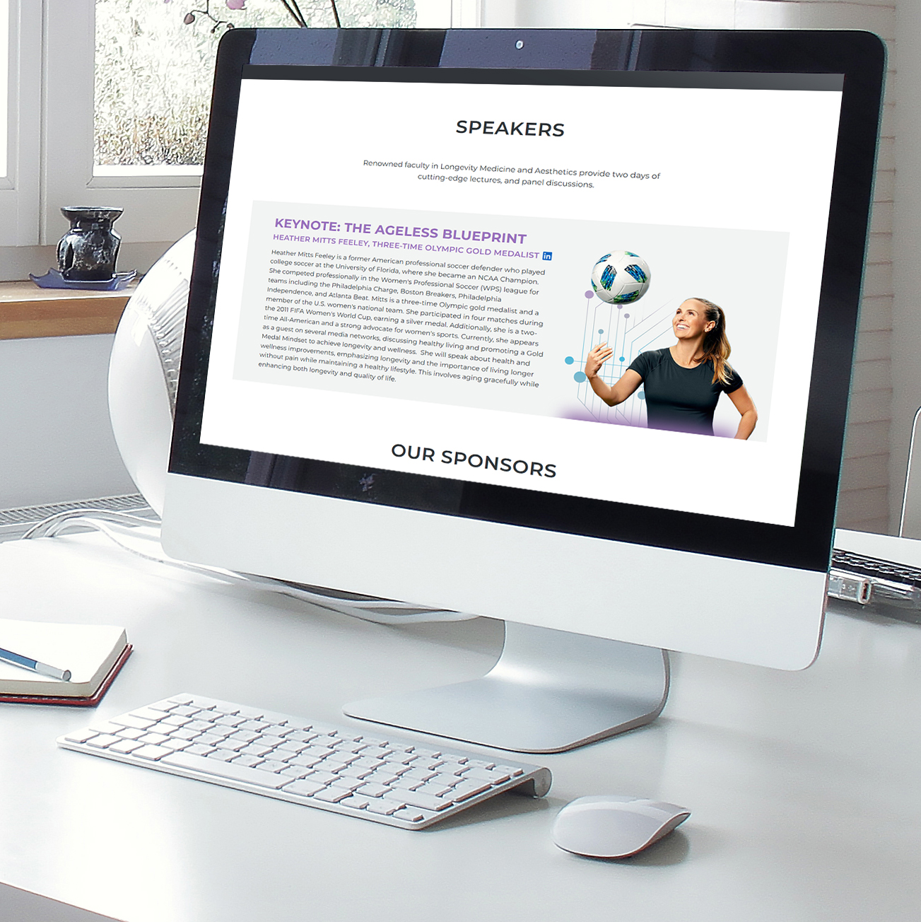 Matrix of Longevity Health and Wellness Event Website Design