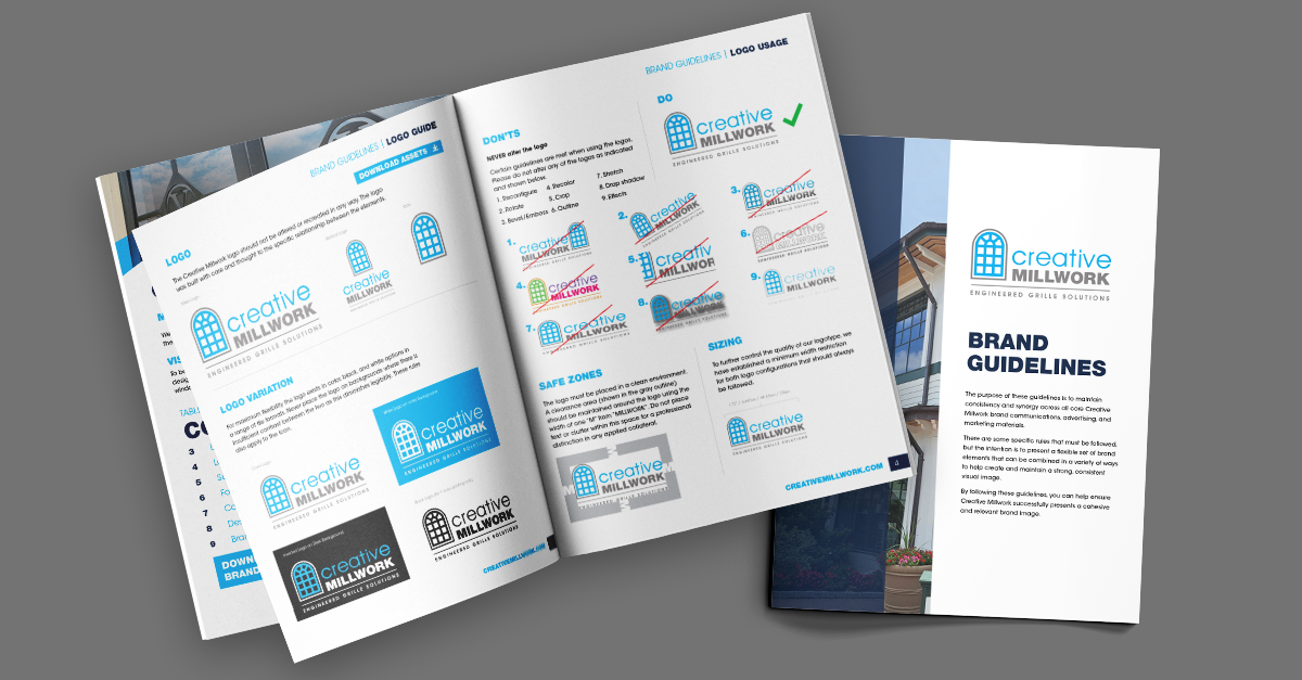 Creative Millwork Branding Guide design