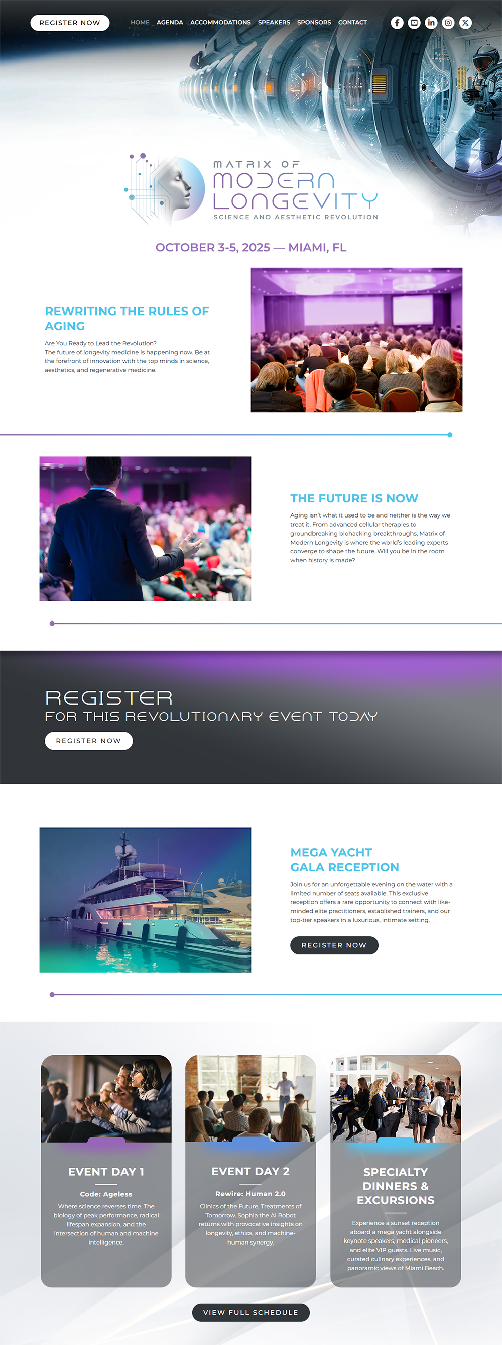 Matrix of Longevity Health and Wellness Website Design