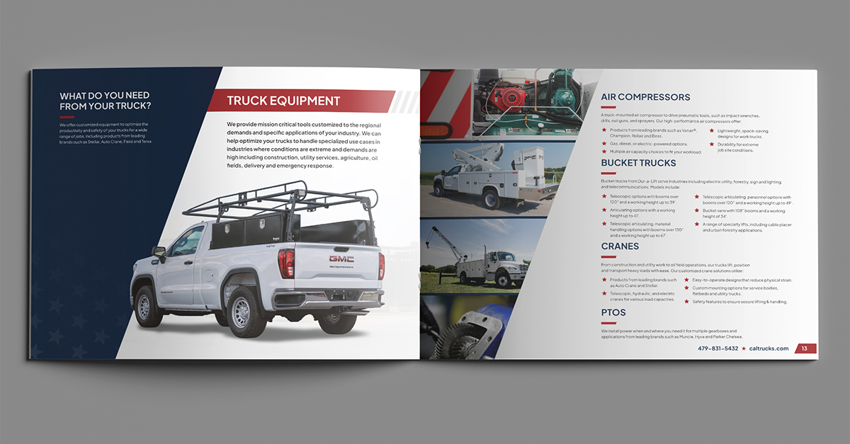 cal trucks caltrucks upfitter catalog design