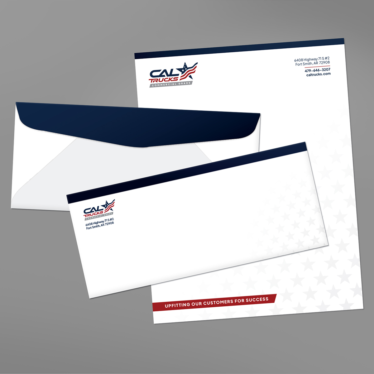 cal trucks caltrucks custom upfitter stationery print design
