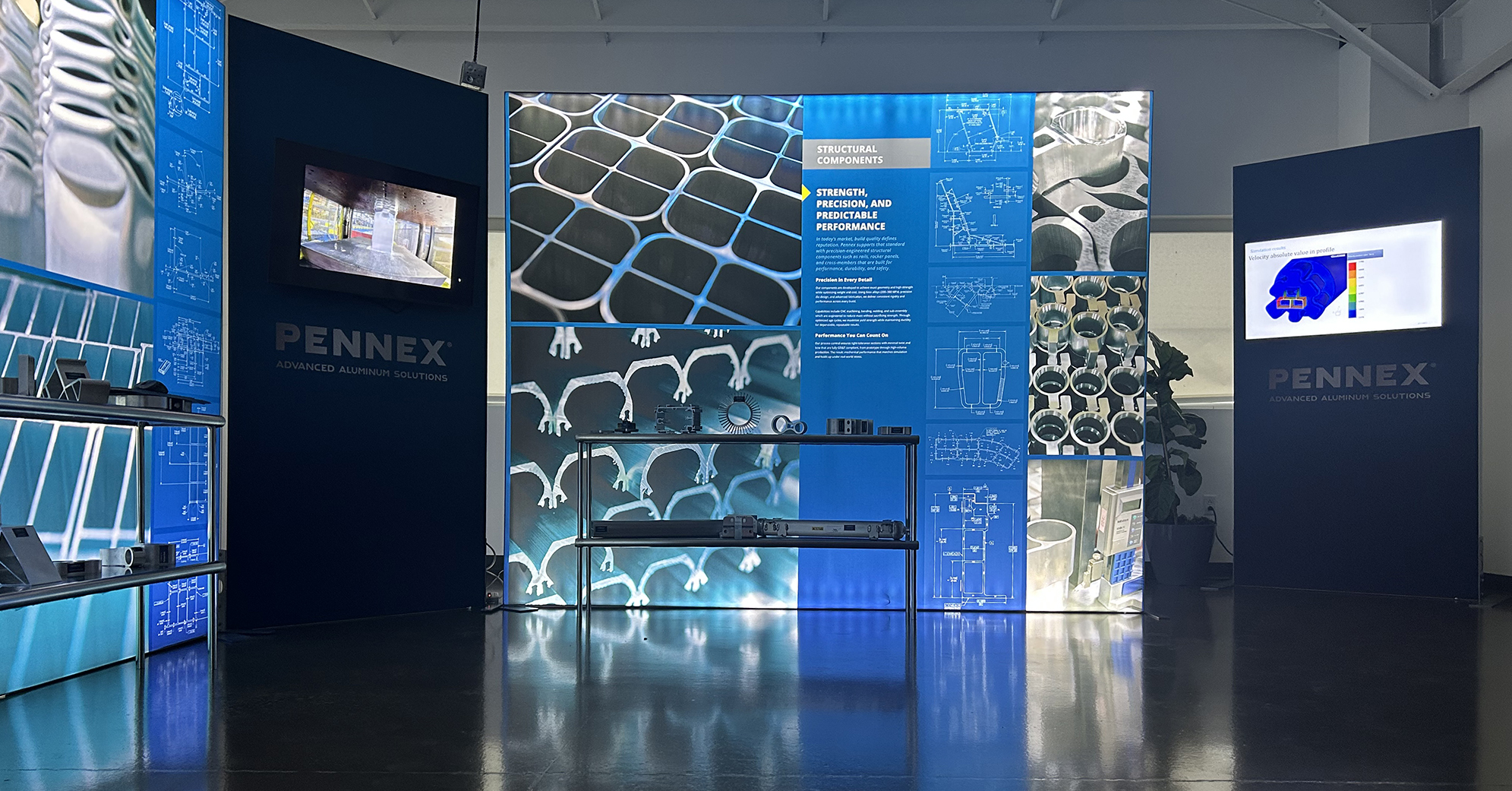 Pennex Metal Manufacturer exhibit installation design