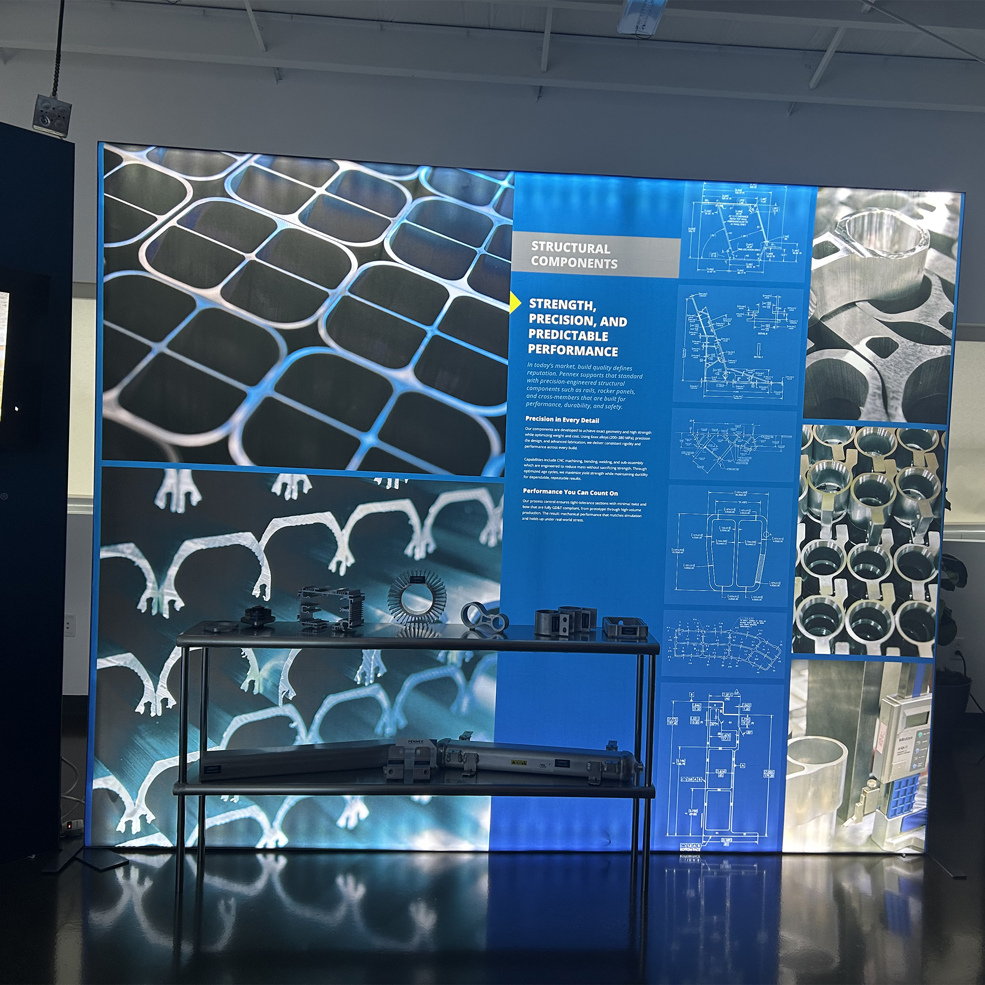 Pennex metal Manufacturer exhibit installation design